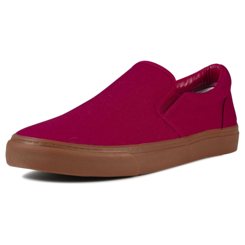 Lunovilla Men's Classic Low Top Slip-On Sneakers with Soft Insole | Gummaroon - Image 2