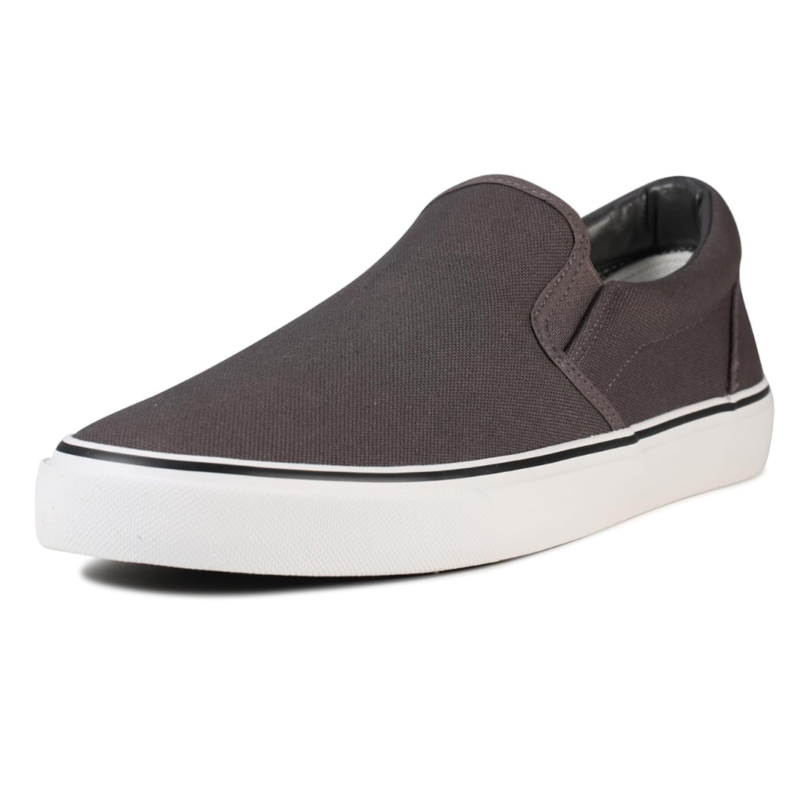 Lunovilla Men's Classic Low Top Slip-On Sneakers with Soft Insole | Grey - Image 2