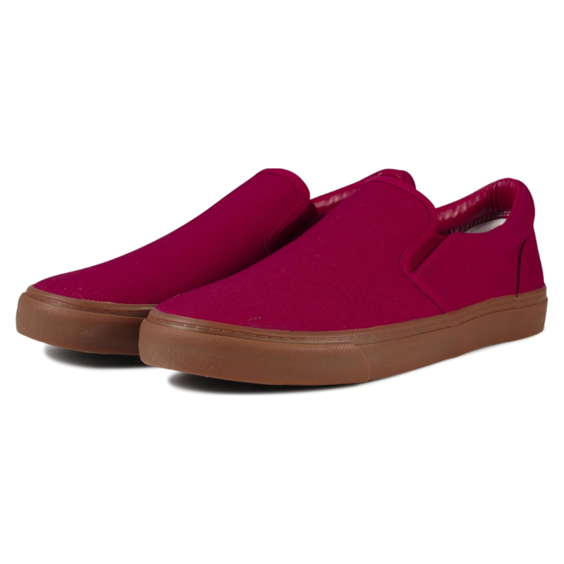 Lunovilla Men's Classic Low Top Slip-On Sneakers with Soft Insole | Gummaroon - Image 3
