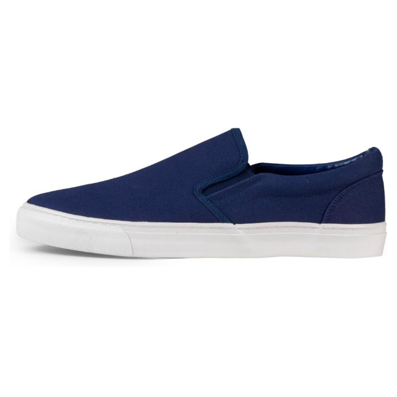 Lunovilla Men's Classic Low Top Slip-On Sneakers with Soft Insole | Navy - Image 4