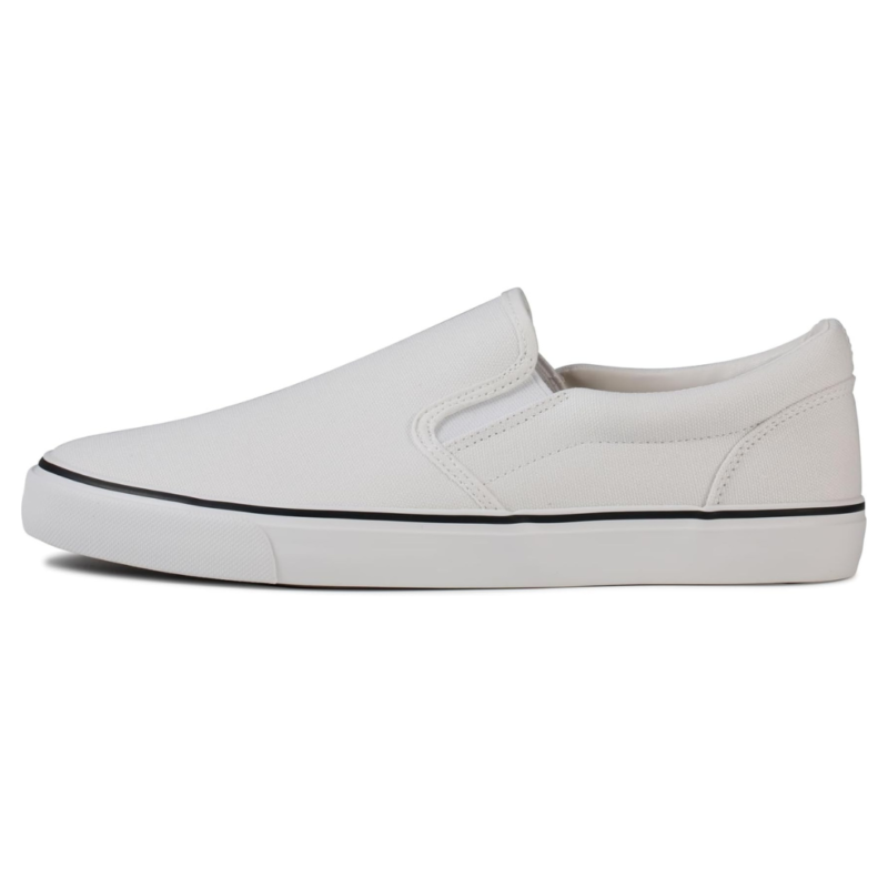 Lunovilla Men's Classic Low Top Slip-On Sneakers with Soft Insole | Whiteline - Image 4