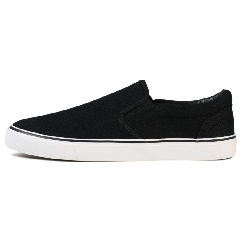 Lunovilla Men's Classic Low Top Slip-On Sneakers with Soft Insole | Blackline - Image 4