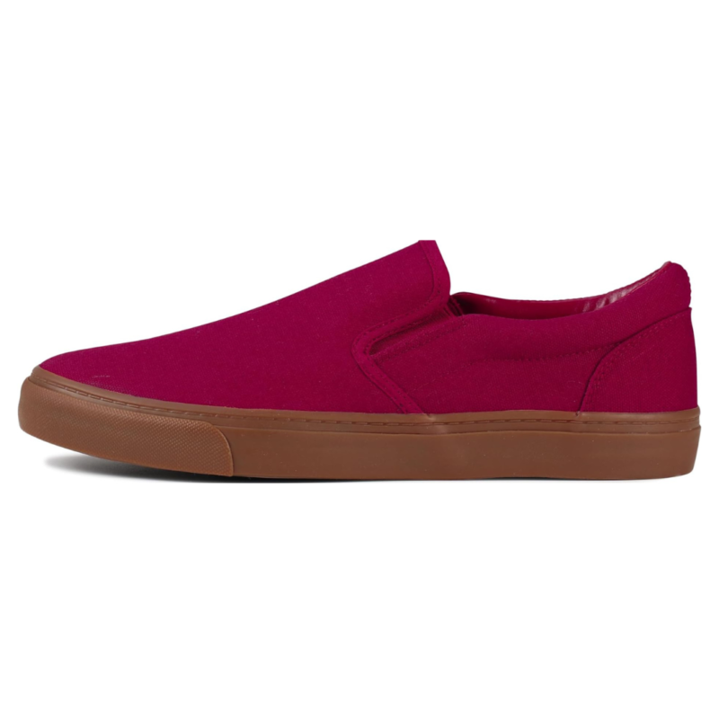 Lunovilla Men's Classic Low Top Slip-On Sneakers with Soft Insole | Gummaroon - Image 4