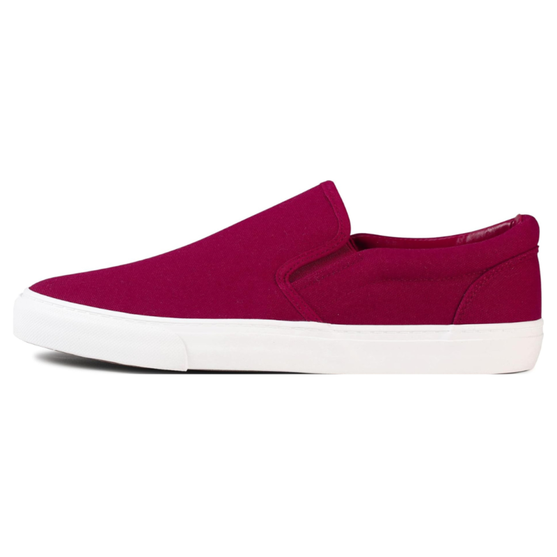 Lunovilla Men's Classic Low Top Slip-On Sneakers with Soft Insole | Maroon - Image 4