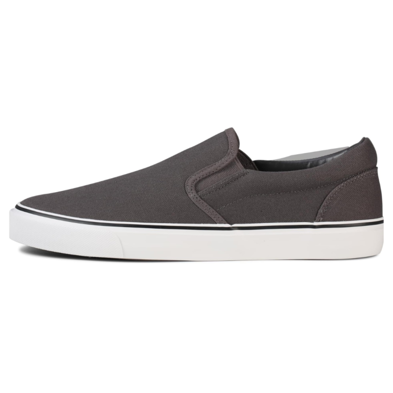 Lunovilla Men's Classic Low Top Slip-On Sneakers with Soft Insole | Grey - Image 4