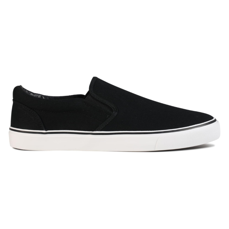 Lunovilla Men's Classic Low Top Slip-On Sneakers with Soft Insole | Blackline - Image 5