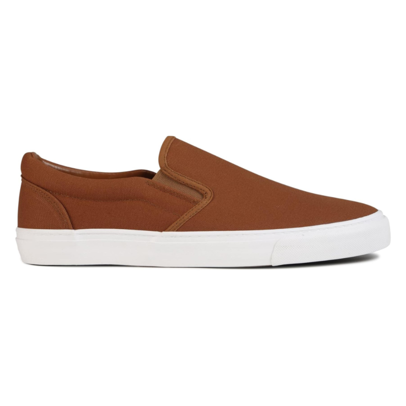 Lunovilla Men's Classic Low Top Slip-On Sneakers with Soft Insole | Brown - Image 5
