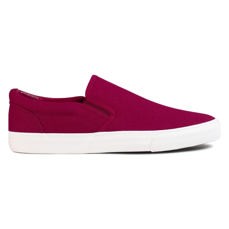 Lunovilla Men's Classic Low Top Slip-On Sneakers with Soft Insole | Maroon - Image 5