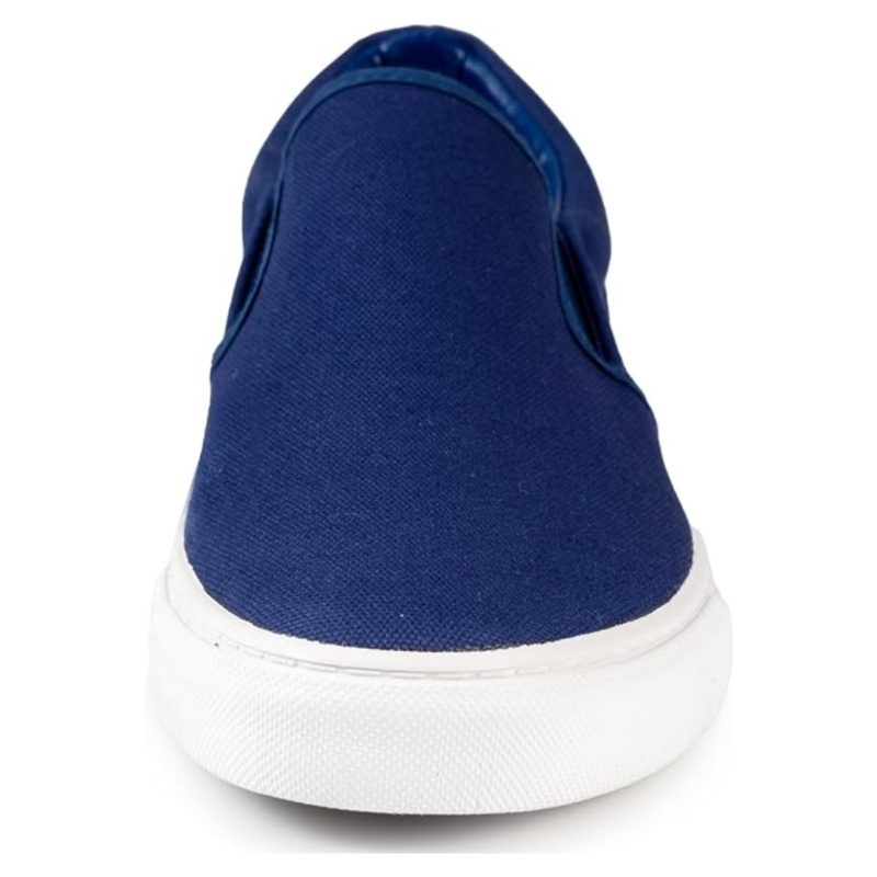 Lunovilla Men's Classic Low Top Slip-On Sneakers with Soft Insole | Navy - Image 6