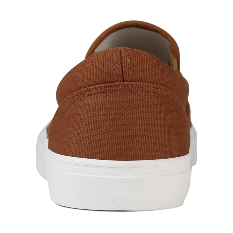 Lunovilla Men's Classic Low Top Slip-On Sneakers with Soft Insole | Brown - Image 7
