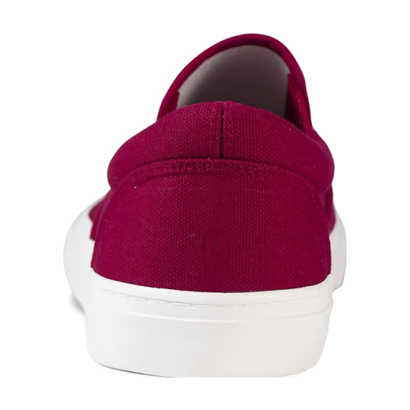 Lunovilla Men's Classic Low Top Slip-On Sneakers with Soft Insole | Maroon - Image 7
