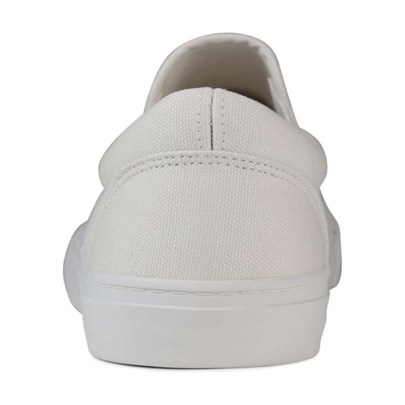 Lunovilla Men's Classic Low Top Slip-On Sneakers with Soft Insole | White - Image 7